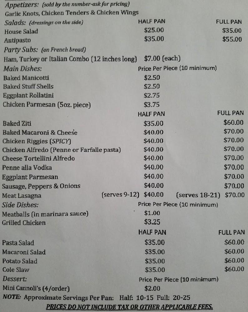 Joe & Vinny's Pizzeria Menu image 3